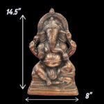 Dimensions of the metal copper Ganesha Statue