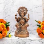 Metal Ganesha statue | Copper Ganesh Idol for Gift and Home decor