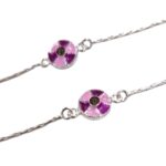 Pair of 925 Sterling Silver Anklets | Silver Anklets for Adults - 9.5 inch - Image 2
