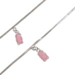 Pair of 925 Sterling Silver Anklets | Silver Anklets for Adults - 9.5 inch - Image 2