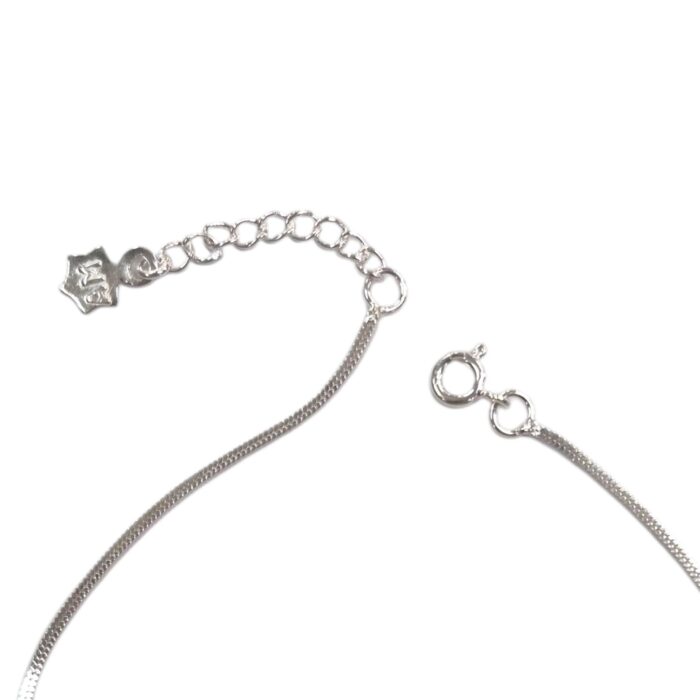 Pair of 925 Sterling Silver Anklets | Silver Anklets for Adults - 9.5 inch - Image 4