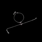 Pair of 925 Sterling Silver Anklets | Silver Anklets for Adults - 9.5 inch - Image 5