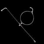 Pair of 925 Sterling Silver Anklets | Silver Anklets for Adults - 9.5 inch - Image 5
