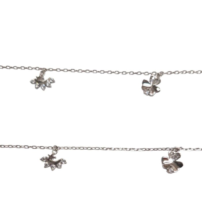 Pair of Pure Silver Anklet - 8.5 inch | Pure silver ankle bracelet - Image 3