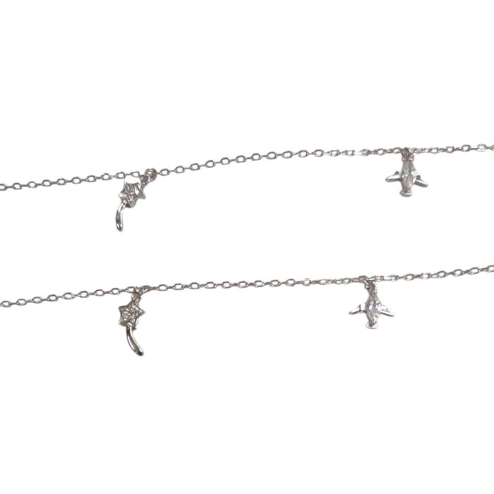 Pair of Pure Silver Anklet - 8.5 inch | Pure silver ankle bracelet - Image 3