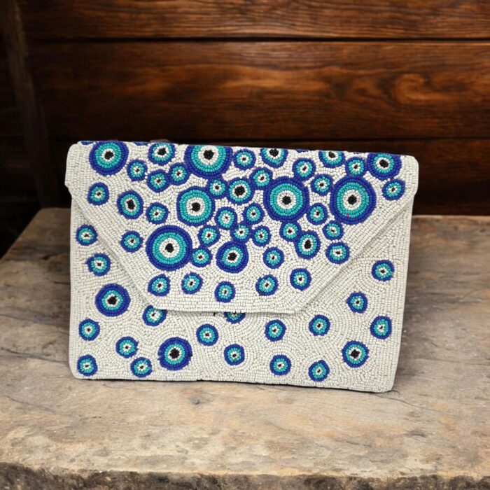 Evil Eye Flap Clutch Bag | Cross body sling