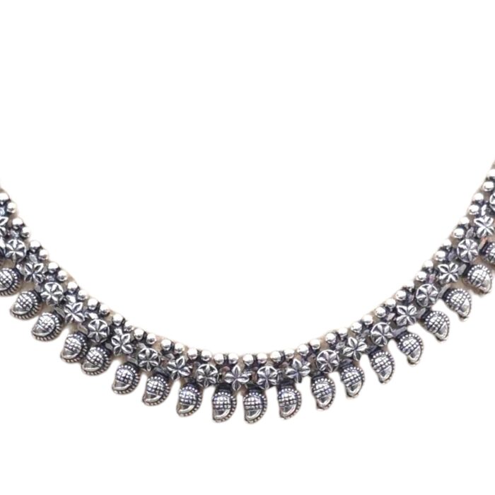 925 Pure Silver Necklace | Handcrafted Silver Oxidized Necklace - Image 4