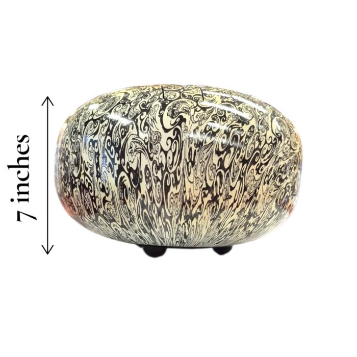Steel Tongue drum - 10 inches - Black & White mosaic - Image 3