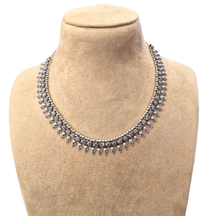 925 Pure Silver Necklace | Handcrafted Silver Oxidized Necklace - Image 3