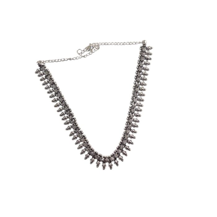 925 Pure Silver Necklace | Handcrafted Silver Oxidized Necklace - Image 4