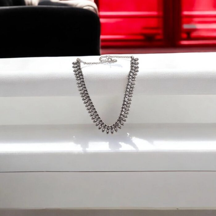 925 Pure Silver Necklace | Handcrafted Silver Oxidized Necklace - Image 5