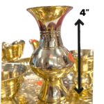 Handmade Pure Brass Pooja Thali Set - Image 3