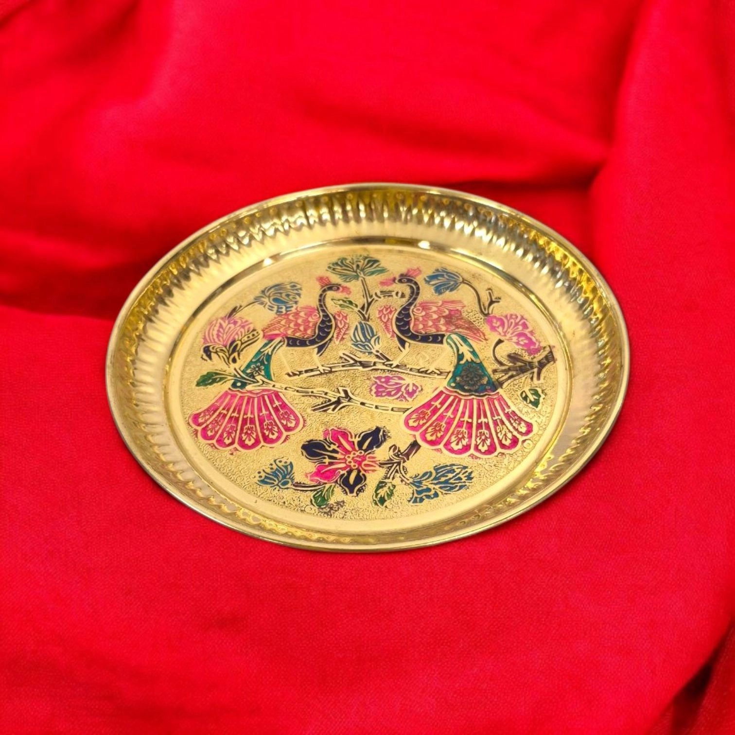 20260115_135406 (2).webp Pure Brass Pooja Thali - 7 inch - Image 1