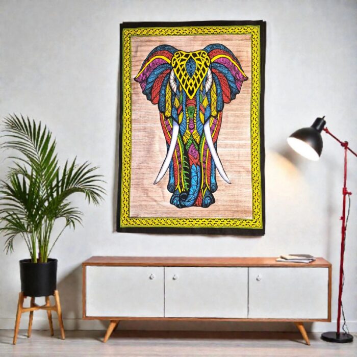 Boho Elephant Color Tapestry - Image 2