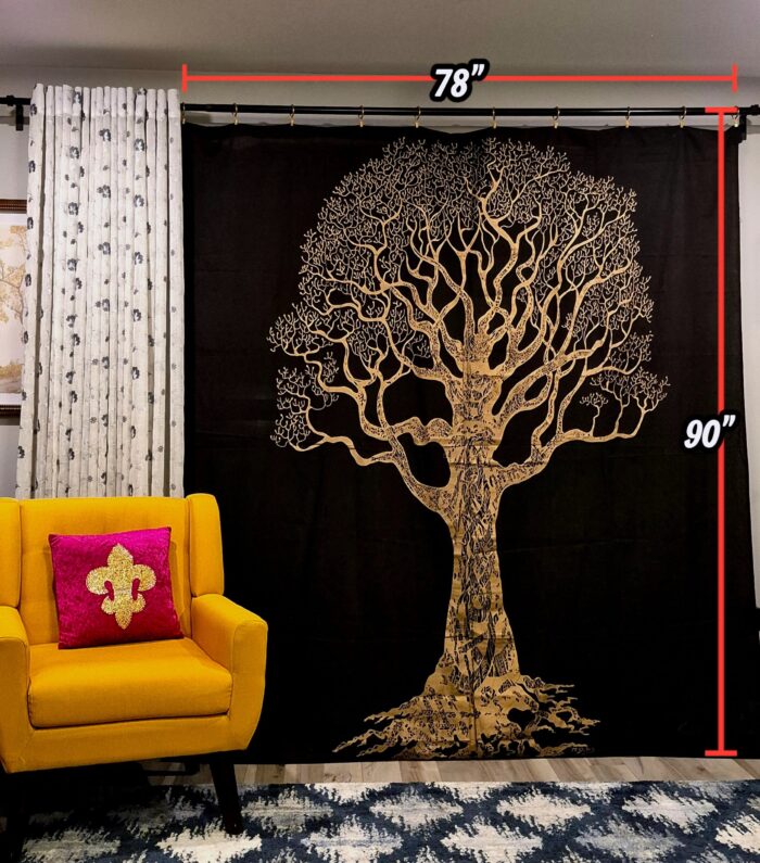 Tree - Golden-Black Tapestry - Big - Image 3