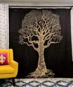 Tree - Golden-Black Tapestry - Big