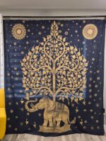 Tree of life - Elephant - Golden-Black Tapestry - Big - Image 2