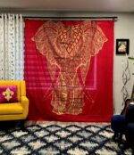 Boho Elephant Golden-Red Tapestry - Big - Image 2