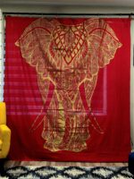 Boho Elephant Golden-Red Tapestry - Big - Image 6