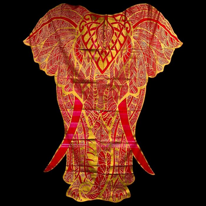 Boho Elephant Golden-Red Tapestry - Big - Image 5