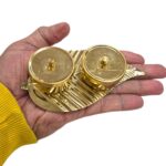 Brass Turmeric Kumkum Barni - 5 inch - Image 2