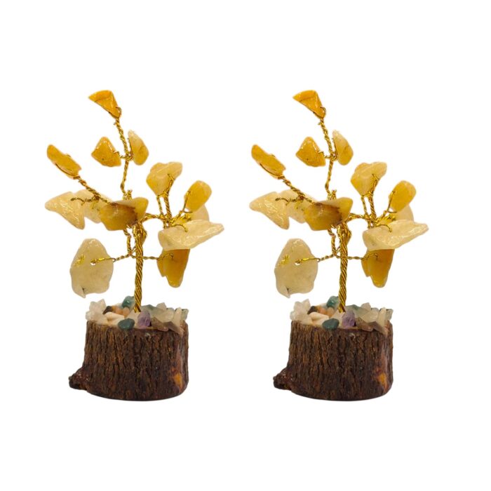Natural Gemstone Crystal Tree - Yellow Quartz - Pack of 2 - Image 2