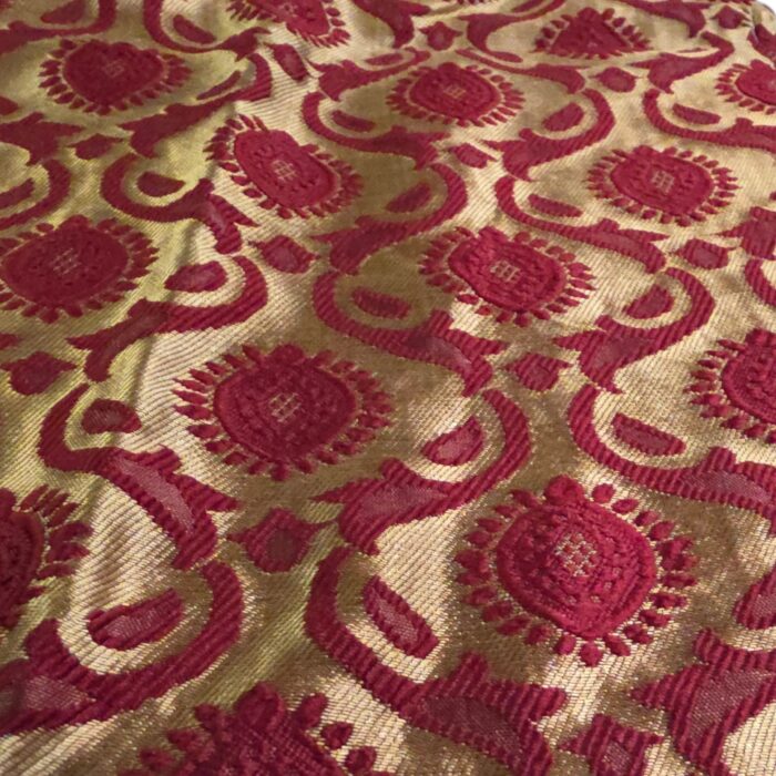 women collarless brocade jacket straight hemline