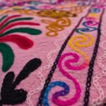 Embroidery Cotton Tapestry - Lite Pink - Image 6