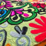 Embroidery Cotton Tapestry - Lite Green - Image 5