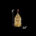 Brass Crystal Diya - 5 inch - Image 3