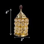 Brass Crystal Diya - 6 inch - Image 3