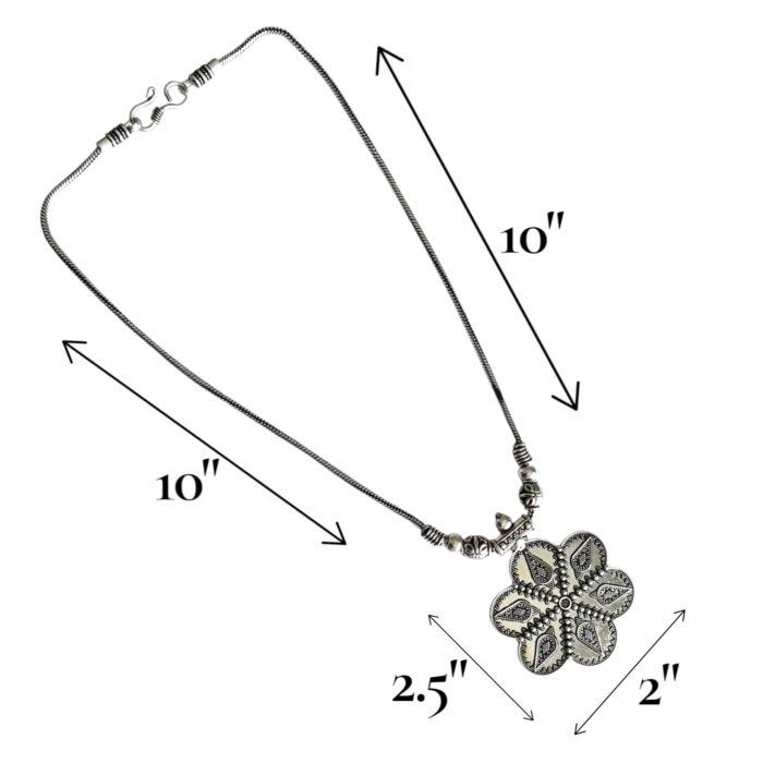 Oxidized Pendant chain necklace - Image 4