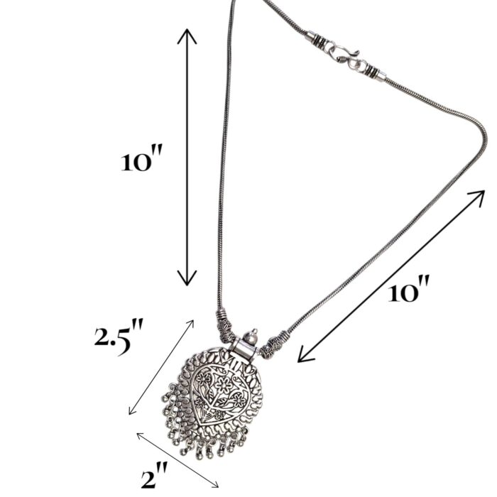 Oxidized Pendant chain necklace - Image 3