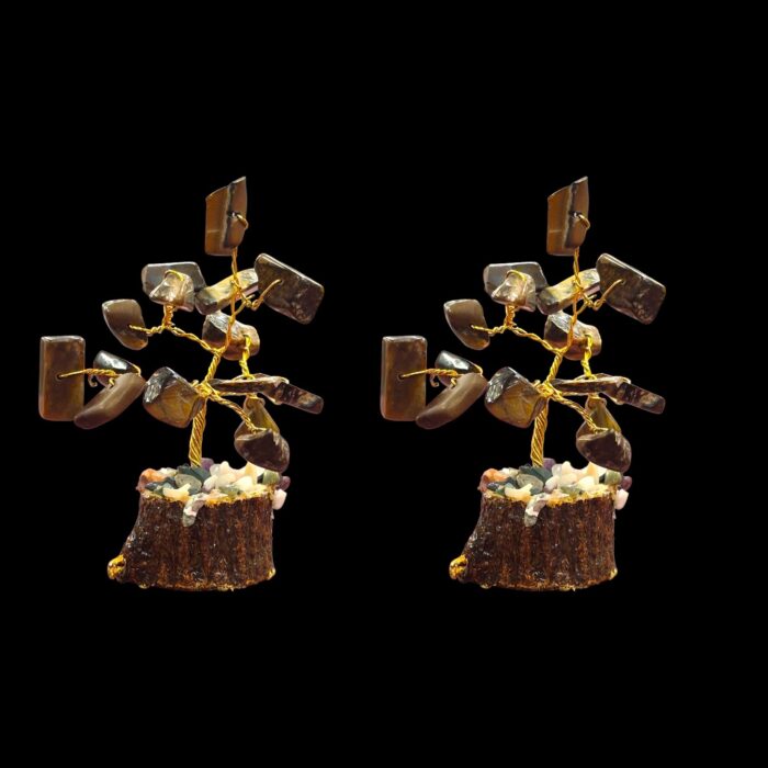 Natural Gemstone Crystal Tree - Tiger eye - Pack of 2 - Image 4