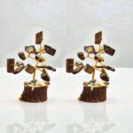Natural Gemstone Crystal Tree - Tiger eye - Pack of 2