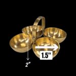 Brass Chowmukh Haldi Kumkum Holder - Small - Image 6