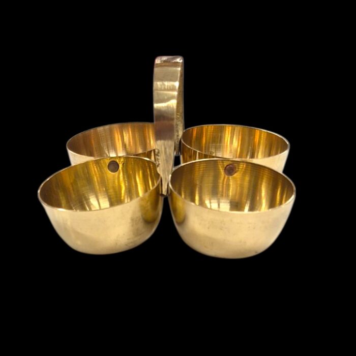 Brass Chowmukh Haldi Kumkum Holder - Big - Image 8