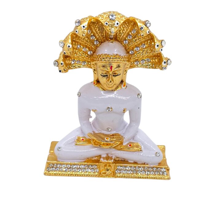 Top profile view of the small Bhagwan Parshvanath Idol