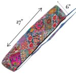 Embroidered Yoga mat Bag - Turquoise - Image 4