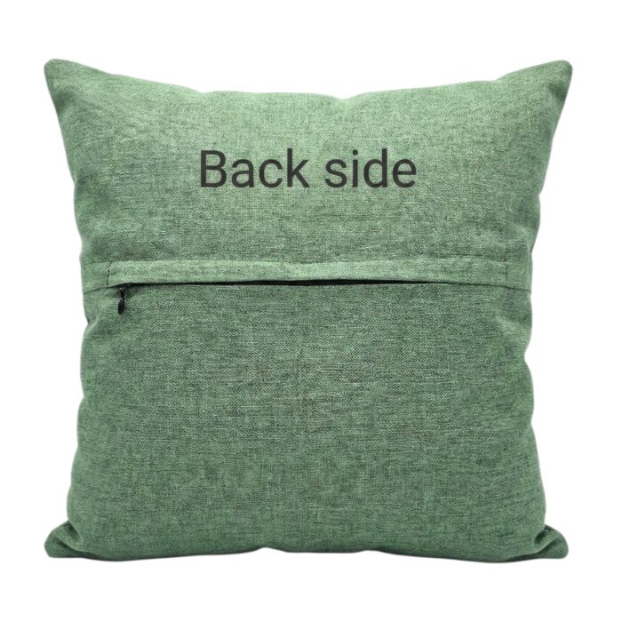 Set of 2 - Kantha work Cushion Cover - Green - Image 4