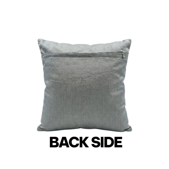 Set of 2 - Embroidered Cushion Cover - Lite Grey - Image 4