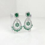 Signature Swarnika - Emerald green floral stone detailing