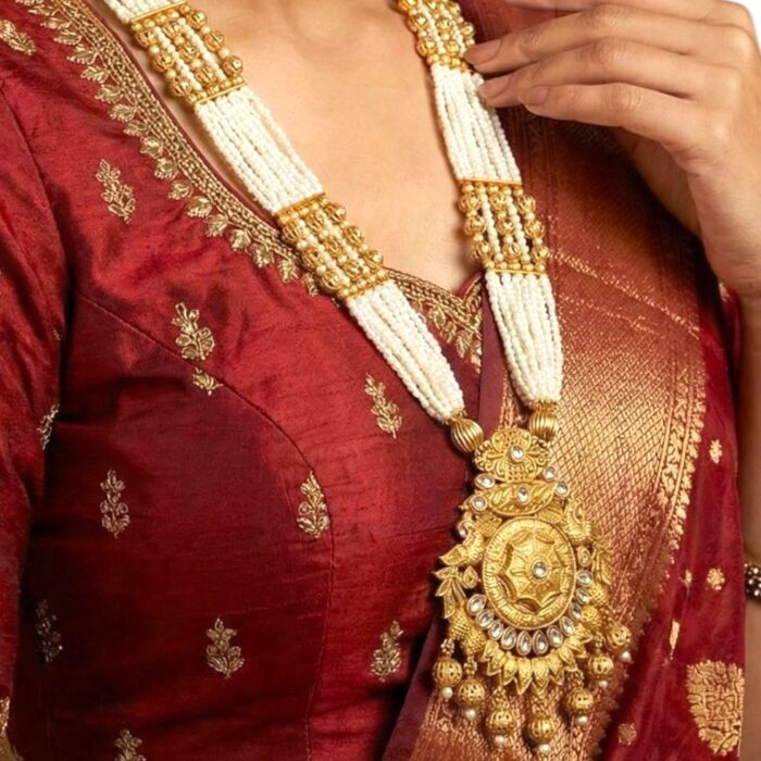 Wedding and festive necklace set with matching earrings