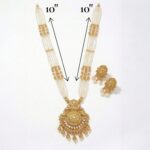 Utsav Series Golden matte necklace 21 inch length