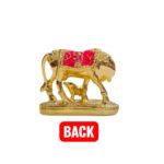 Back profile view of Kamdhenu Idol - Cow with Calf Statue