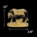 Dimensions of Gold plated Kamdhenu Cow Idol
