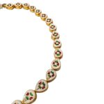 Elegant Polki Kundan necklace with matching earrings