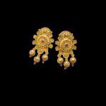 Close up of the matching earrings with this long Rani Haar set