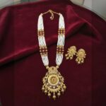 Wedding and festive necklace set with matching earrings | Utsav Aura Rani Haar