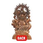 Back profile view of metal copper Ganesha